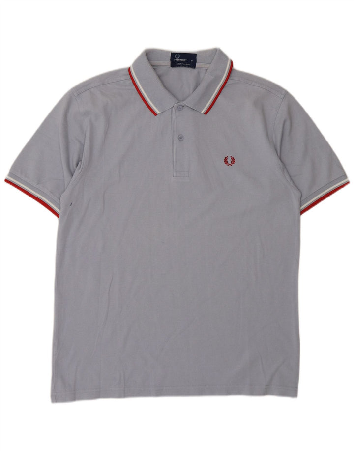 Fred Perry Herren-Poloshirt aus mittelgrauer Baumwolle
