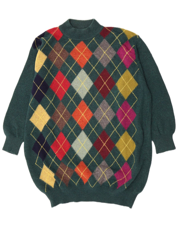 Benetton Damen-Pullover mit Rollkragen, übergroß, IT 48, XL, Grün