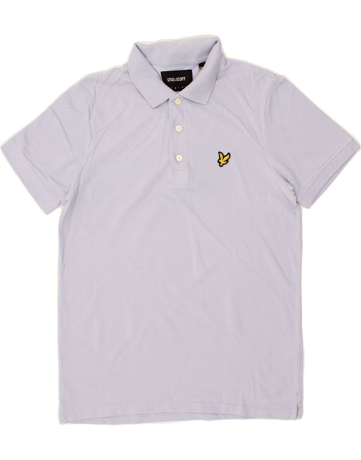 LYLE & SCOTT Mens Polo Shirt Medium Purple Cotton Vintage Lyle & Scott and Second-Hand Lyle & Scott from Messina Hembry 
