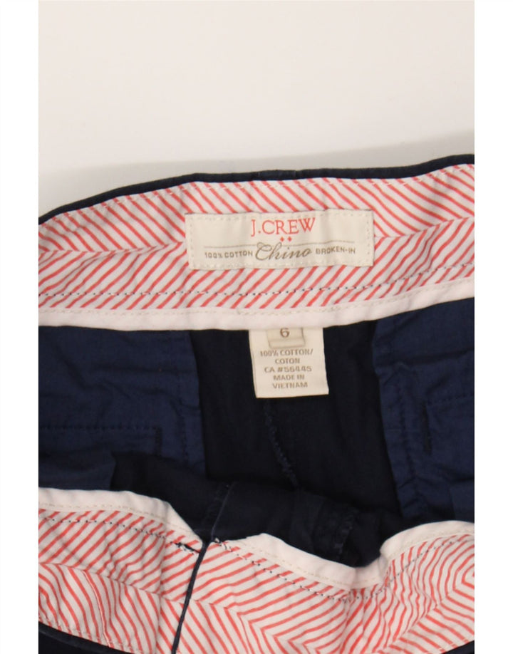 J. CREW Womens Chino Shorts US 6 Medium W32 Navy Blue Cotton Vintage J. Crew and Second-Hand J. Crew from Messina Hembry 