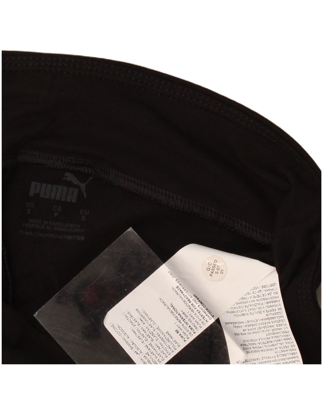 PUMA Damen Leggings UK 8 Small Schwarz Baumwolle