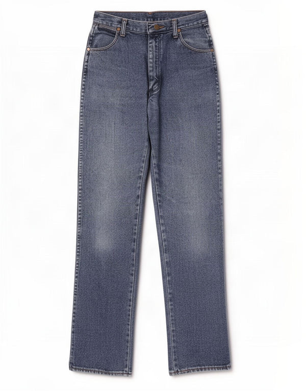 Wrangler Damen Tapered Jeans US 7/8 Medium W28 L28 Blaue Baumwolle