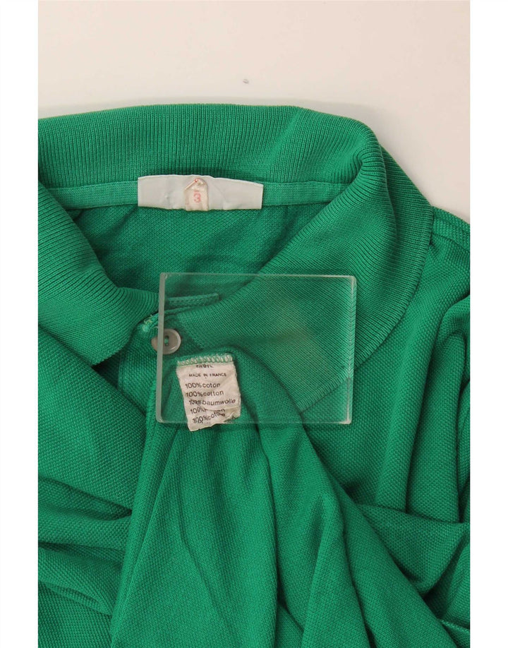 Lacoste Herren-Poloshirt, Größe 3, klein, grüne Baumwolle