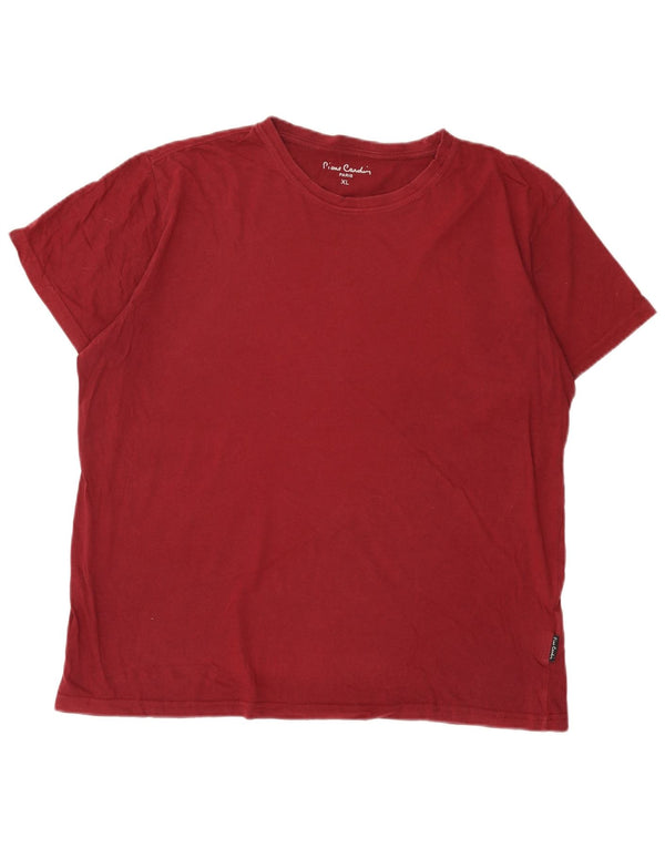 Pierre Cardin Herren T-Shirt Top XL Burgund Baumwolle
