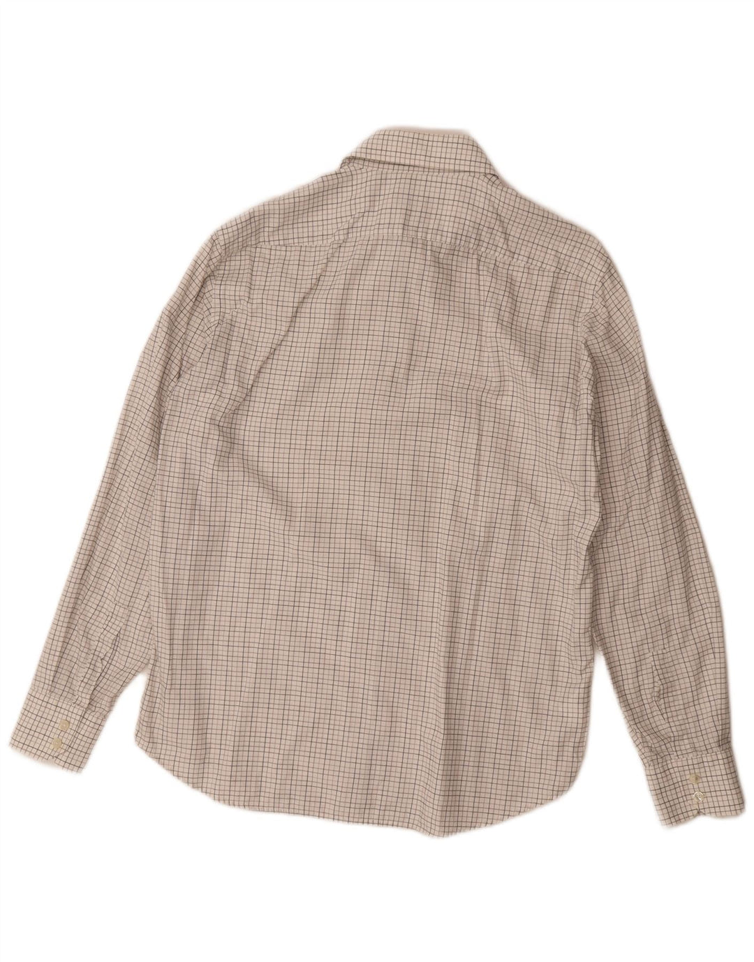 Hugo Boss Herrenhemd Größe 41 16 Große weiß karierte Baumwolle