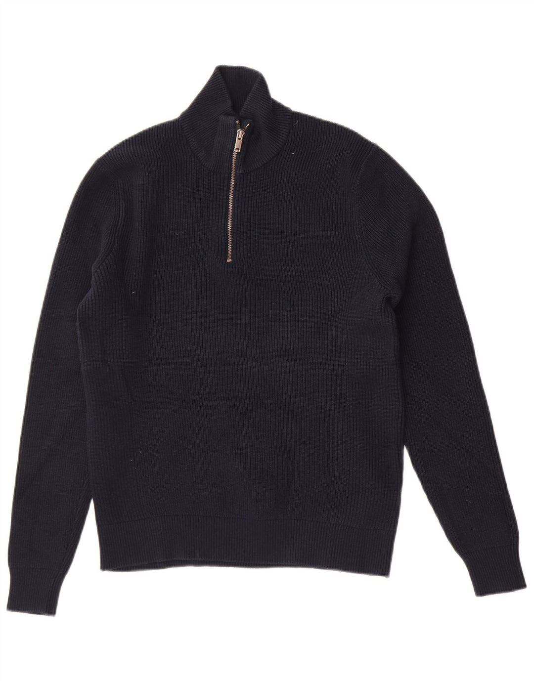 Marks & Spencer Damen-Pullover mit Reißverschluss am Hals, Gr. 14, mittleres Marineblau