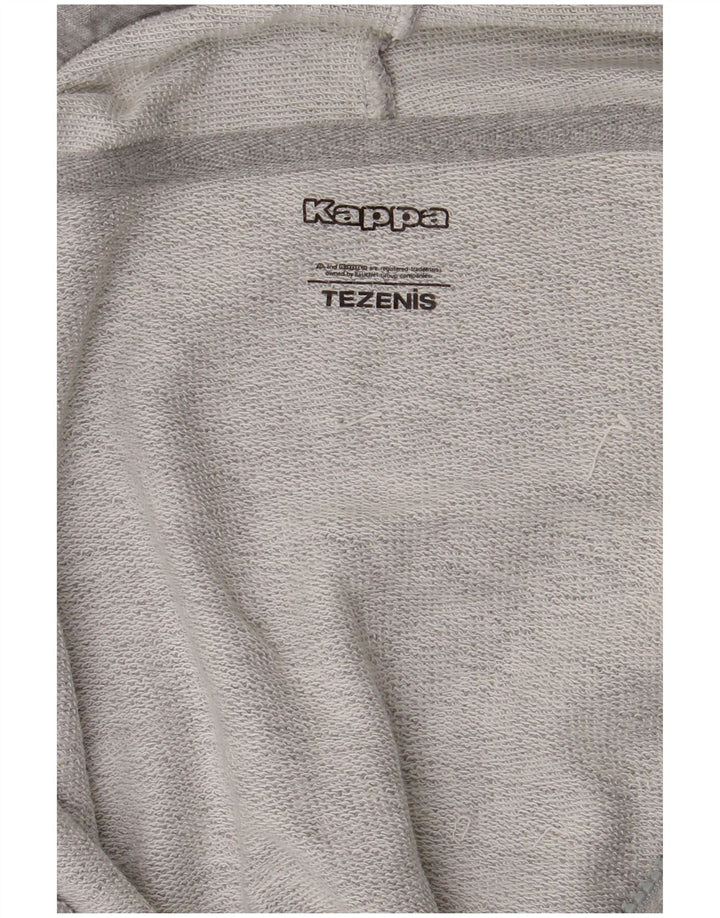 Kappa Womens Graphic Zip Hoodie Sweater UK 16 Large Grau Farbblock