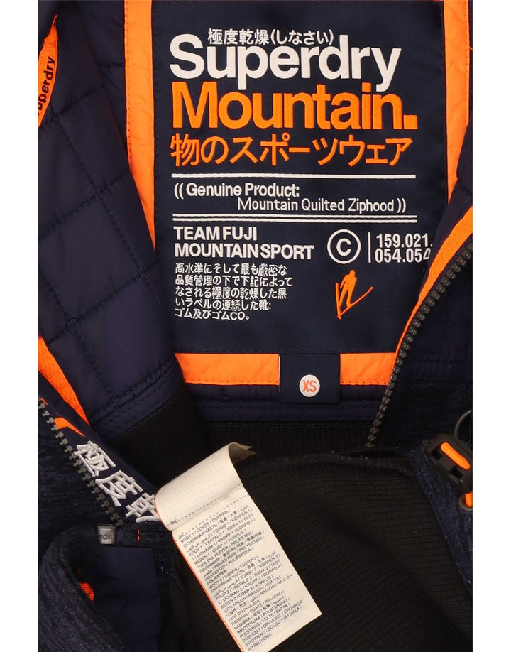 Superdry Herren-Trainingsanzug mit Kapuze, Oberteil, Jacke, XS, Marineblau, Polyester