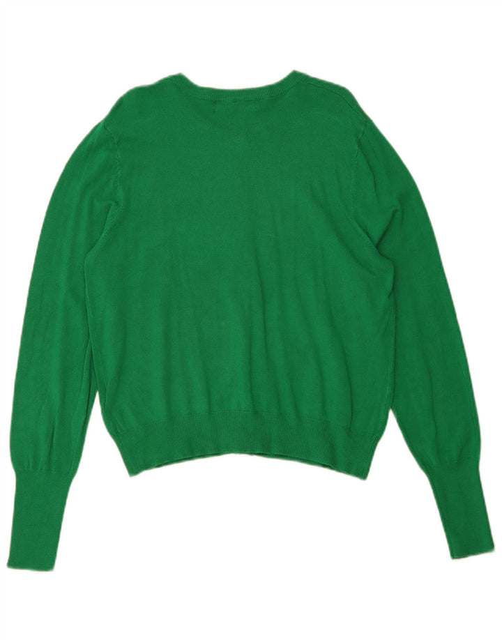 Marks & Spencer Damen Crop Cardigan Pullover UK 12 Mittelgrüne Viskose