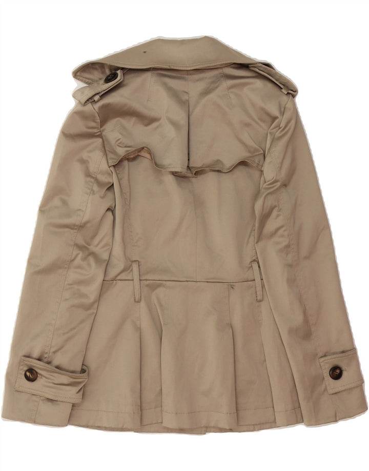 ZARA Womens Pea Coat UK 14 Large Beige Polyester Vintage Zara and Second-Hand Zara from Messina Hembry 