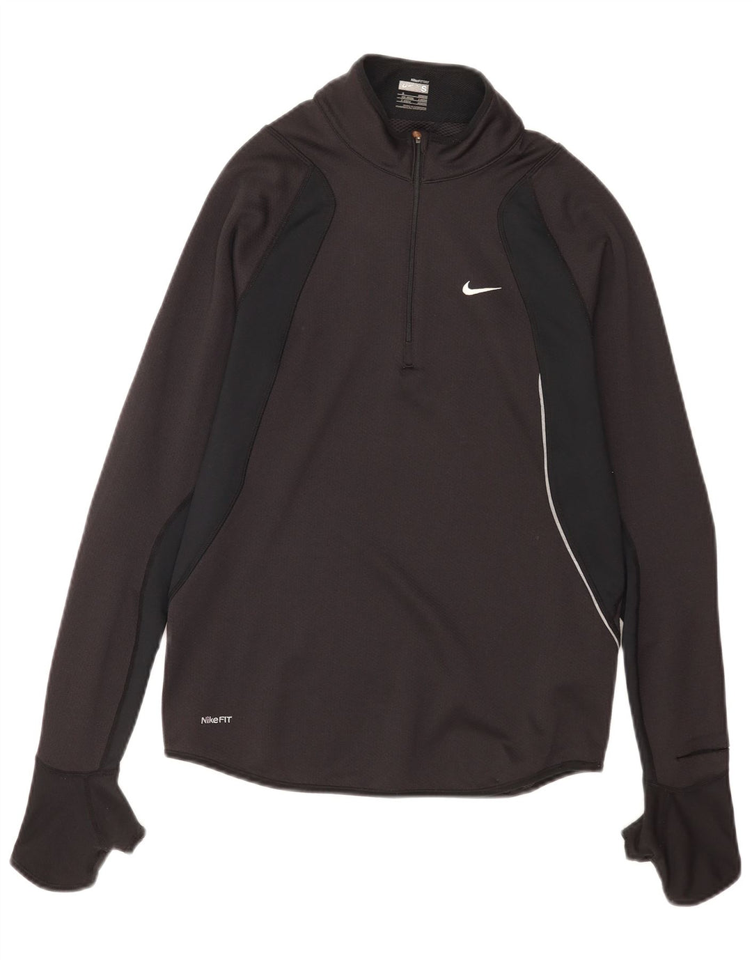 Nike Herren-Pullover-Trainingsanzugoberteil mit Reißverschluss, UK, Größe 36/38, Größe S, Schwarz, Farbblock