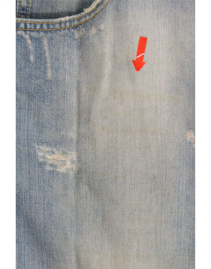 VINTAGE Mens Distressed Denim Shorts W28 Small  Blue Cotton Vintage Vintage and Second-Hand Vintage from Messina Hembry 