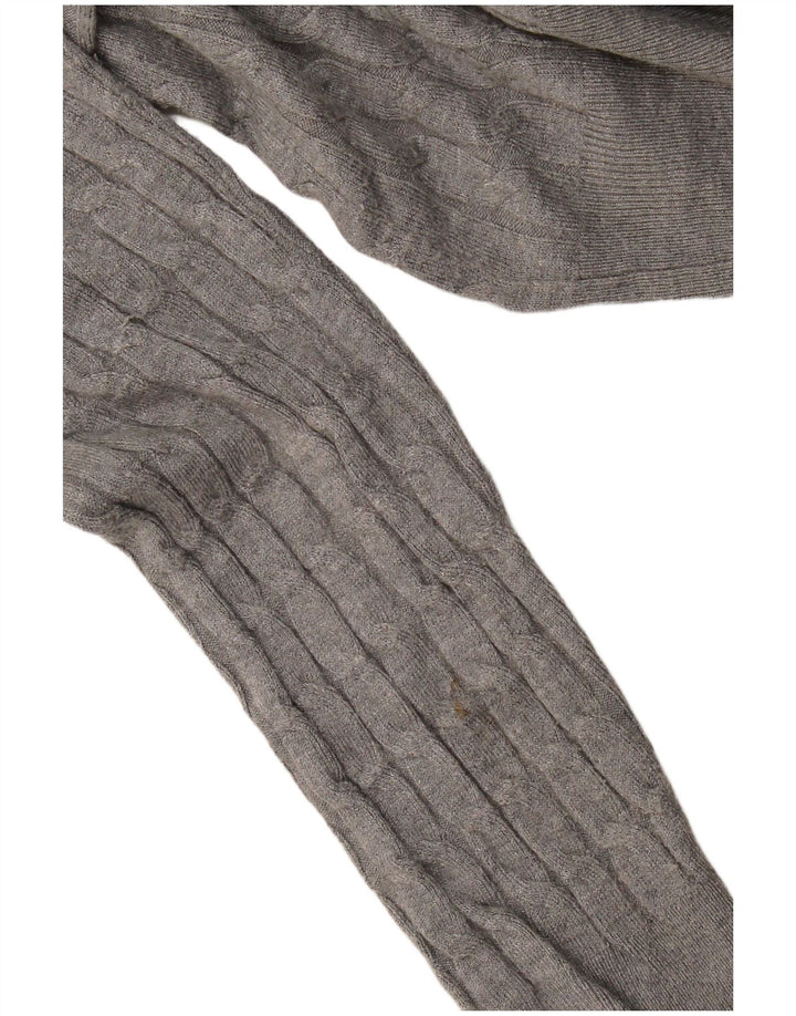 Zara Herren-Pullover mit Rundhalsausschnitt, mittelgraue Viskose