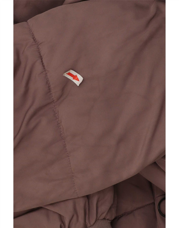 Zara Damen-Kapuzen-Übergröße, wattierte Jacke, UK 6, XS, Lila, Polyester