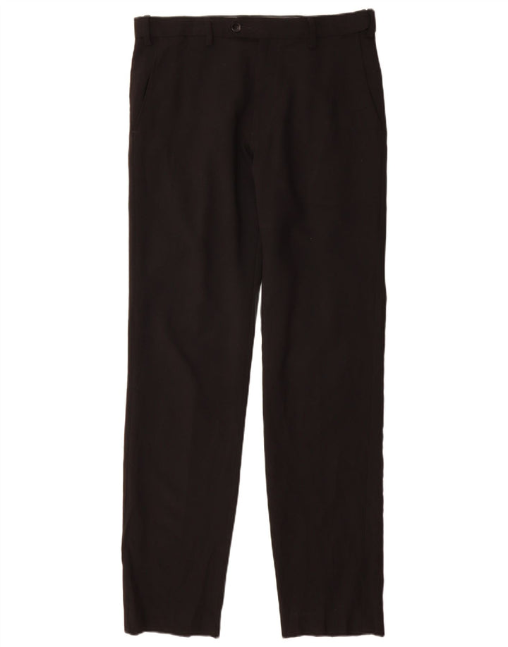 Marks & Spencer Damen Slim Fit Anzughose W30 L33 Schwarz Polyester