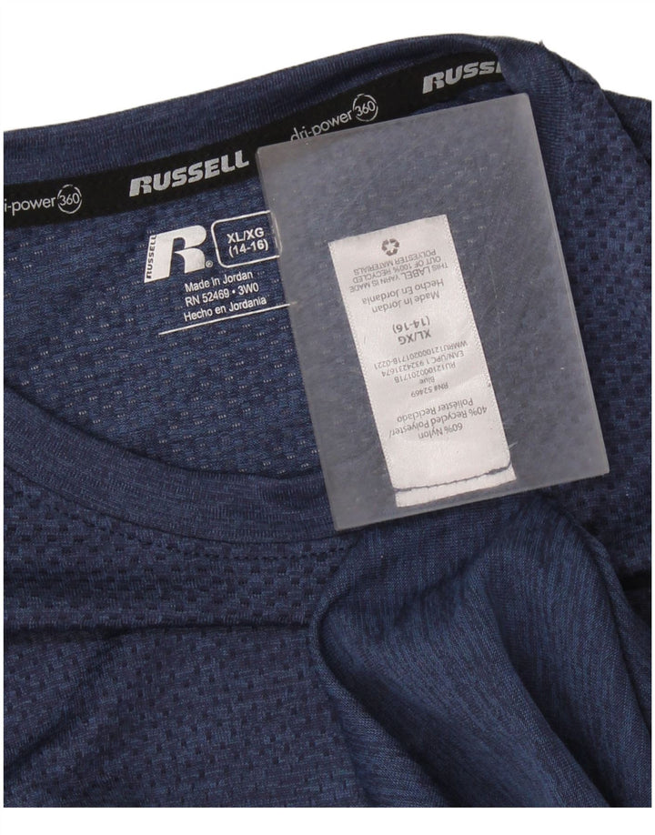 RUSSELL ATHLETIC Jungen Dri-Power T-Shirt Top 14–15 Jahre XL Marineblau