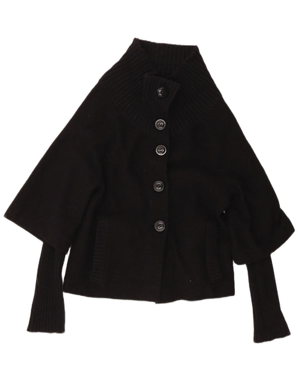 Monsoon Damen-Cardigan-Pullover UK 14 Mittelschwarze Wolle