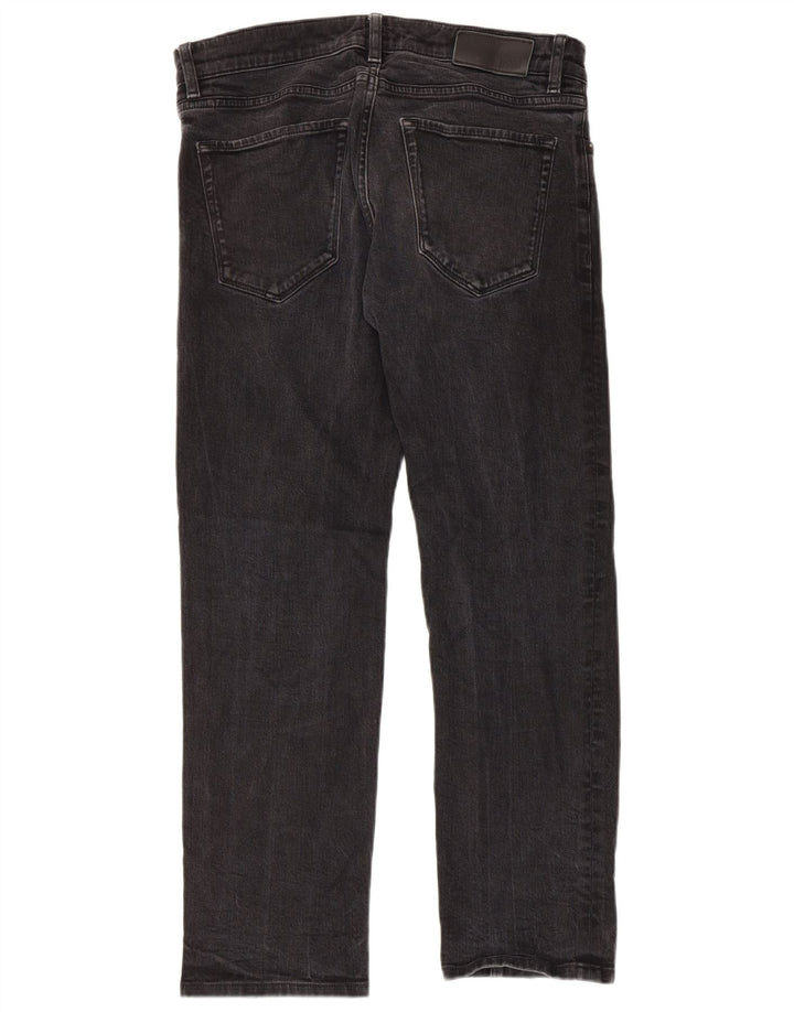 Hugo Boss Herren Straight Jeans W32 L27 Graue Baumwolle