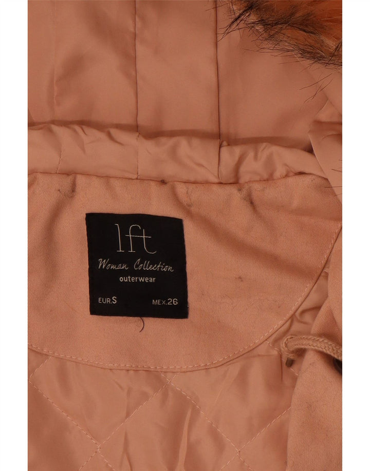 Lefties Damen-Parka mit Kapuze, übergroß, Gr. 10, Größe S, Rosa, Baumwolle