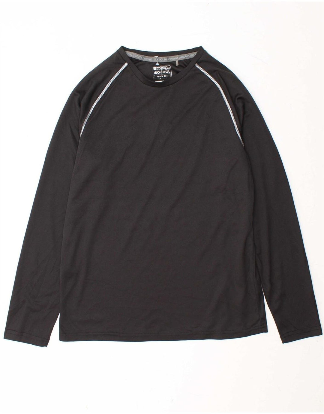 MOUNTAIN WAREHOUSE Mens Top Long Sleeve Small Black Polyester