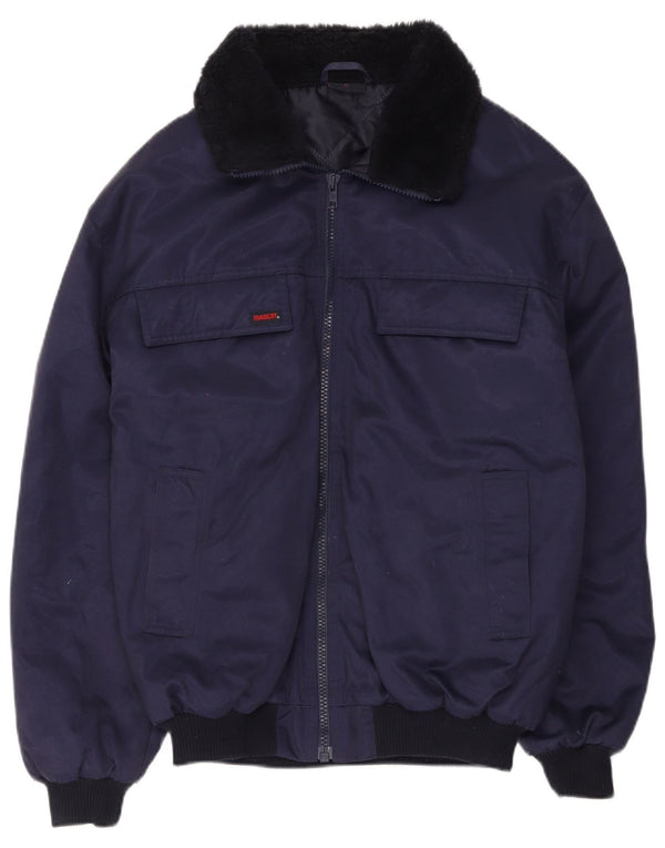 Mascot Herren-Bomberjacke, UK 40, groß, marineblau, Blockfarben, Baumwolle