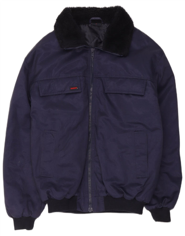 Mascot Herren-Bomberjacke, UK 40, groß, marineblau, Blockfarben, Baumwolle