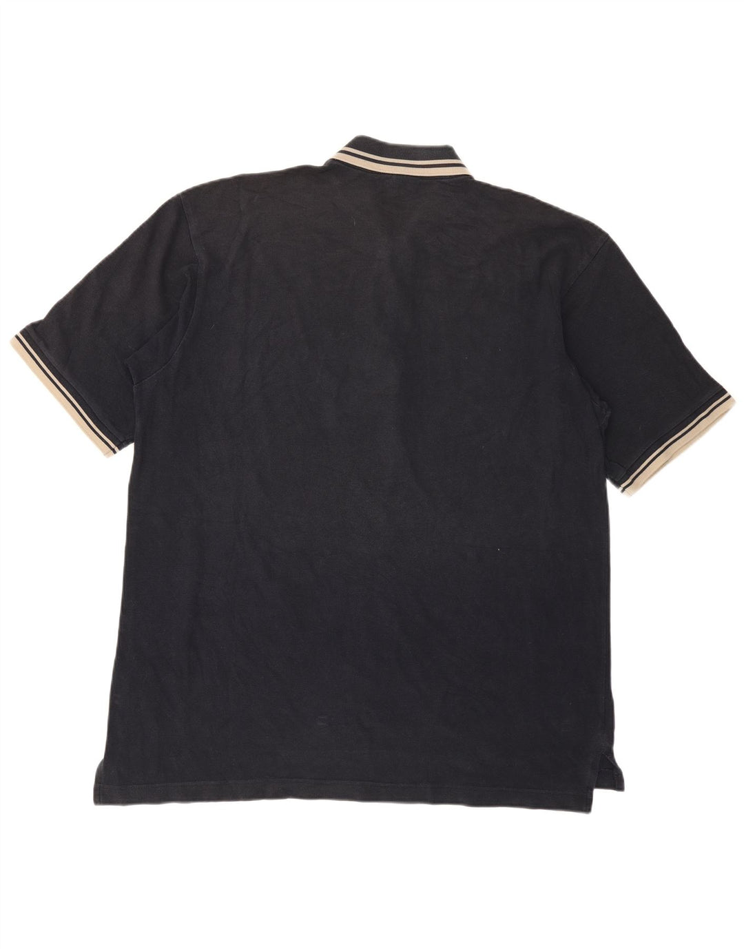 Sergio Tacchini Herren-Poloshirt, groß, schwarz gestreift