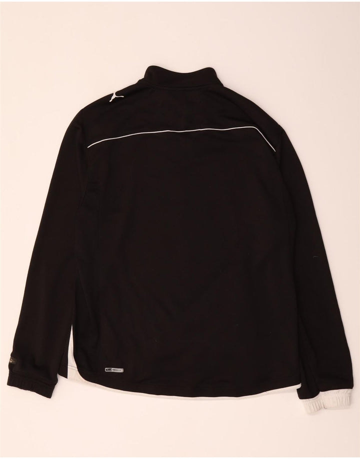 Puma Herren-Pullover-Trainingsanzug-Top-Jacke, großes schwarzes Farbblock-Polyester