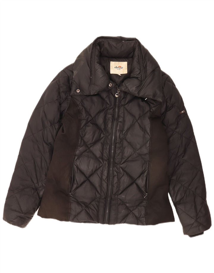 Ellesse Damen Wattierte Jacke UK 18 XL Schwarz