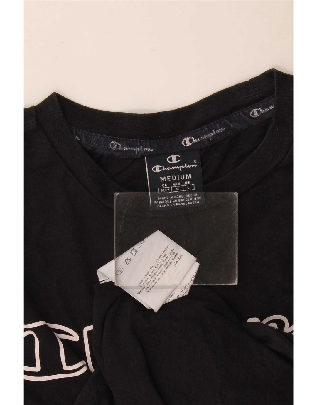 Champion Herren-T-Shirt mit Grafik, mittelschwarze Baumwolle