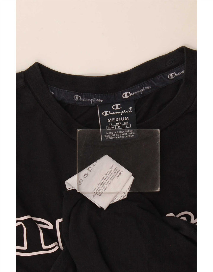 Champion Herren-T-Shirt mit Grafik, mittelschwarze Baumwolle