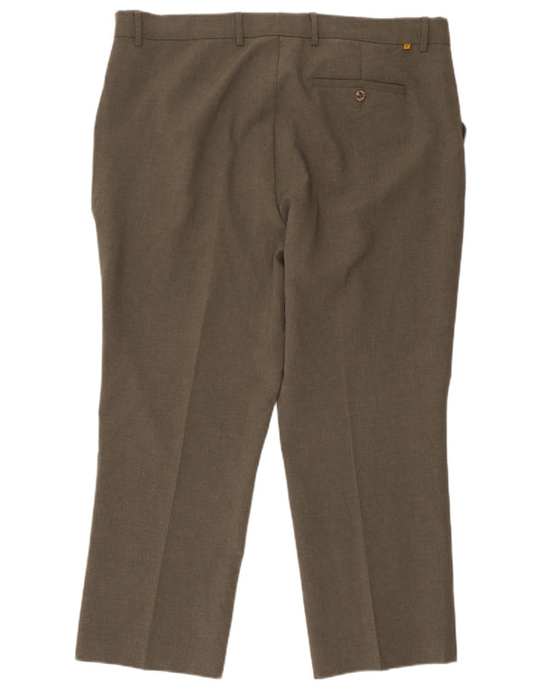 Farah Herren Tapered Freizeithose W42 L27 Khaki Polyester