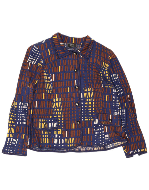 Liola Damen 2-teiliges Set IT 50 XL Marineblaue geometrische Wolle