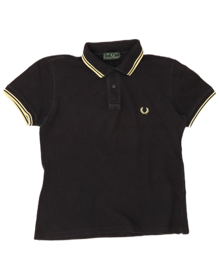FRED PERRY Herren-Poloshirt aus mittelschwarzer Baumwolle
