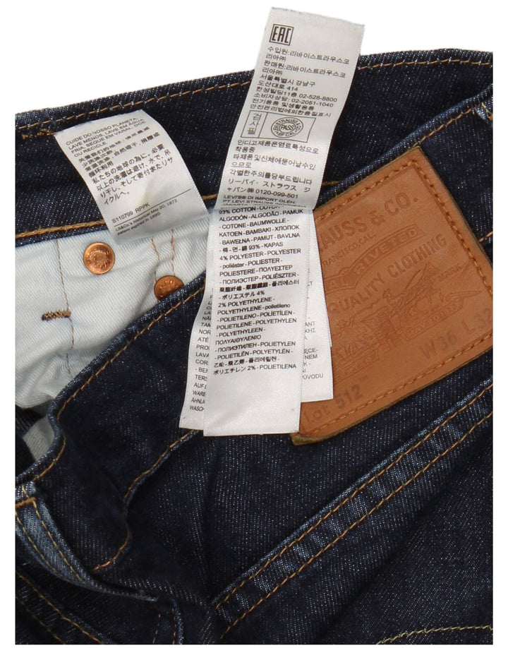 Levi's Herren 512 Slim Fit Tapered Jeans W36 L32 Marineblau Baumwolle