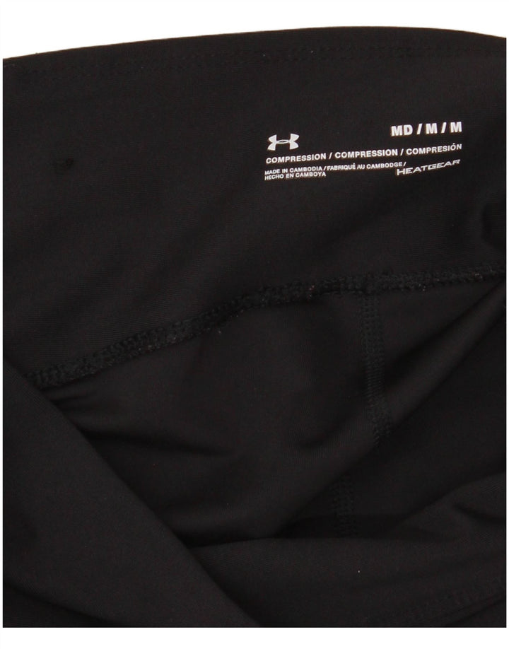 Under Armour Damen Heat Gear Leggings UK 12 Medium Schwarz