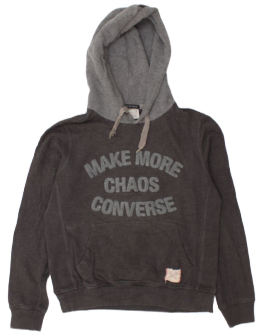 Converse Herren-Kapuzenpullover mit Grafik, Größe S, Grau, Baumwolle