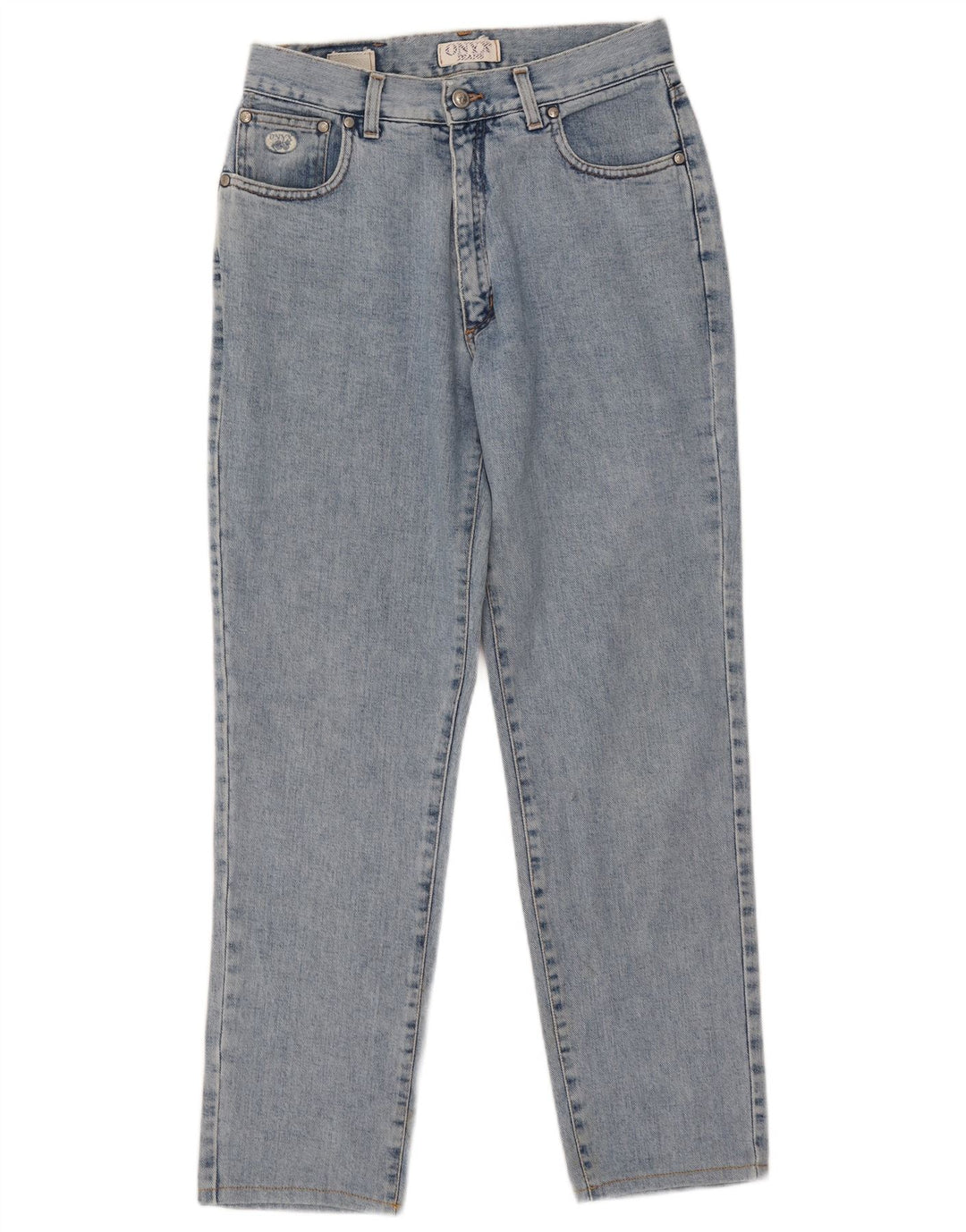 Onyx Damen Tapered Jeans W32 L29 Blaue Baumwolle
