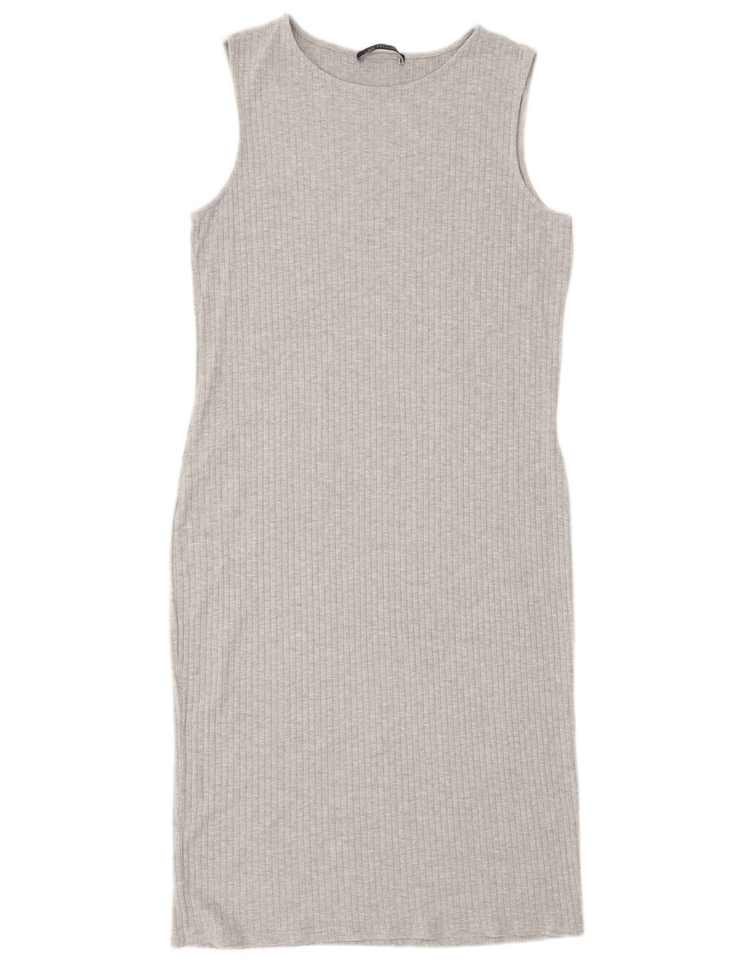 Marks & Spencer Damen Ärmelloses, figurbetontes Kleid UK 12 Mittelgraue Viskose