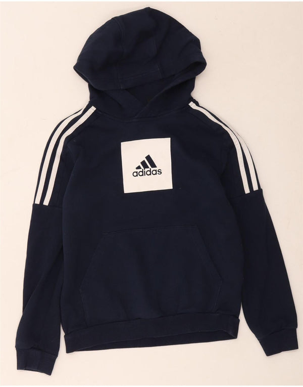 Adidas Jungen Graphic Hoodie Pullover 11-12 Jahre Marineblau Baumwolle