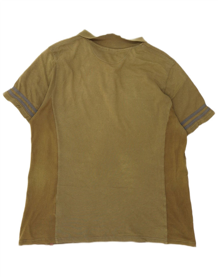 Asics Herren Poloshirt XL Khaki Baumwolle