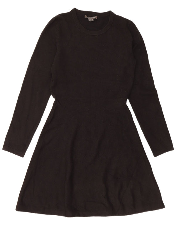 French Connection Damen-Pulloverkleid, Gr. 10, Small, Schwarz, Acryl