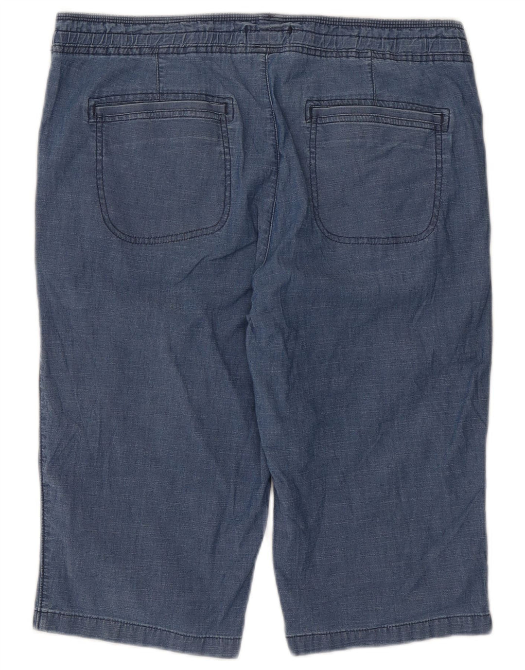 Lee Damen Relaxed Fit Mid Rise Bermuda Shorts UK 16 2XL W38 Blaue Baumwolle