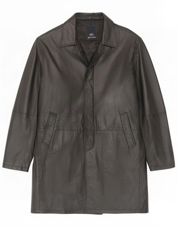 Matinee Herren Ledermantel UK 44 2XL Schwarz