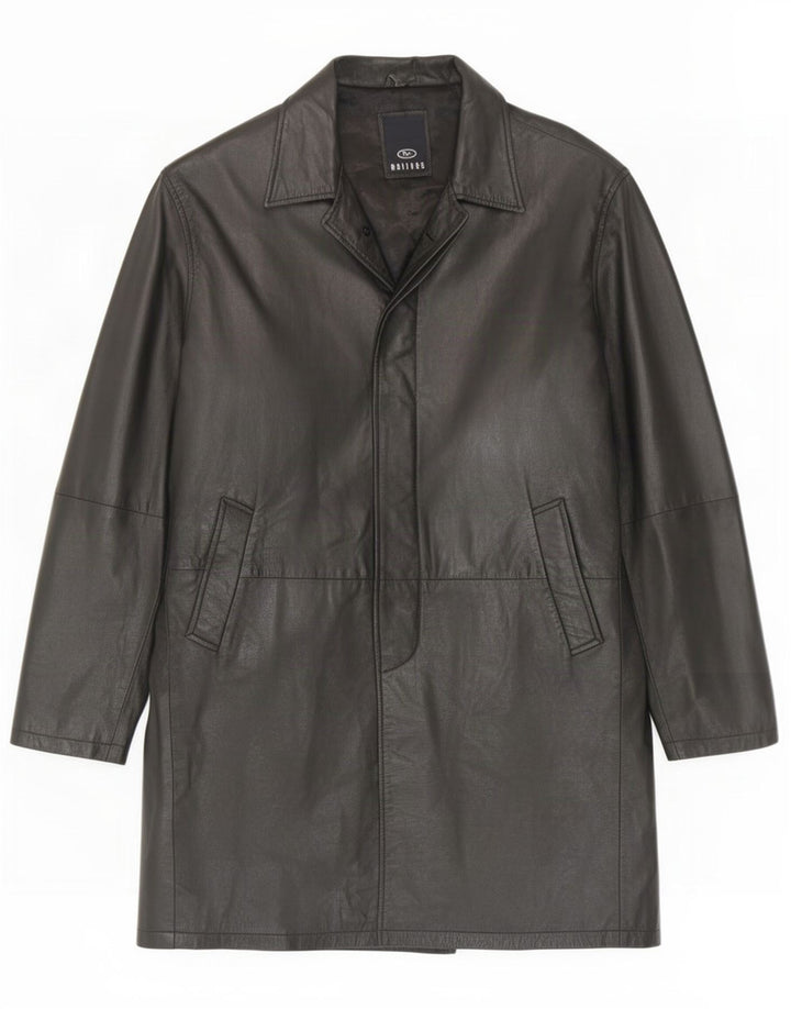 Matinee Herren Ledermantel UK 44 2XL Schwarz