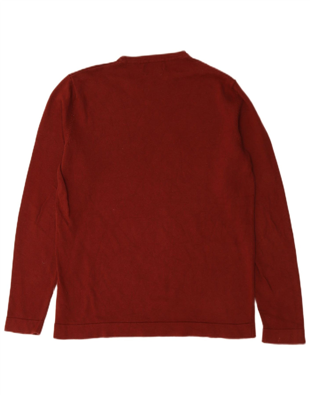 Jack & Jones Herren-Pullover mit Rundhalsausschnitt, mittelrote Baumwolle