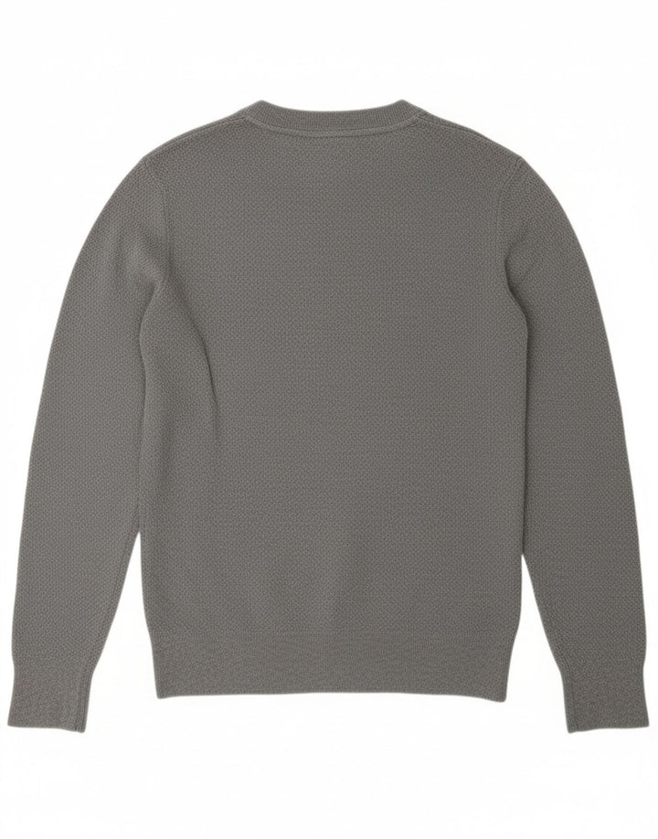 TOMMY HILFIGER Mens Boat Neck Jumper Sweater Medium Grey Cotton