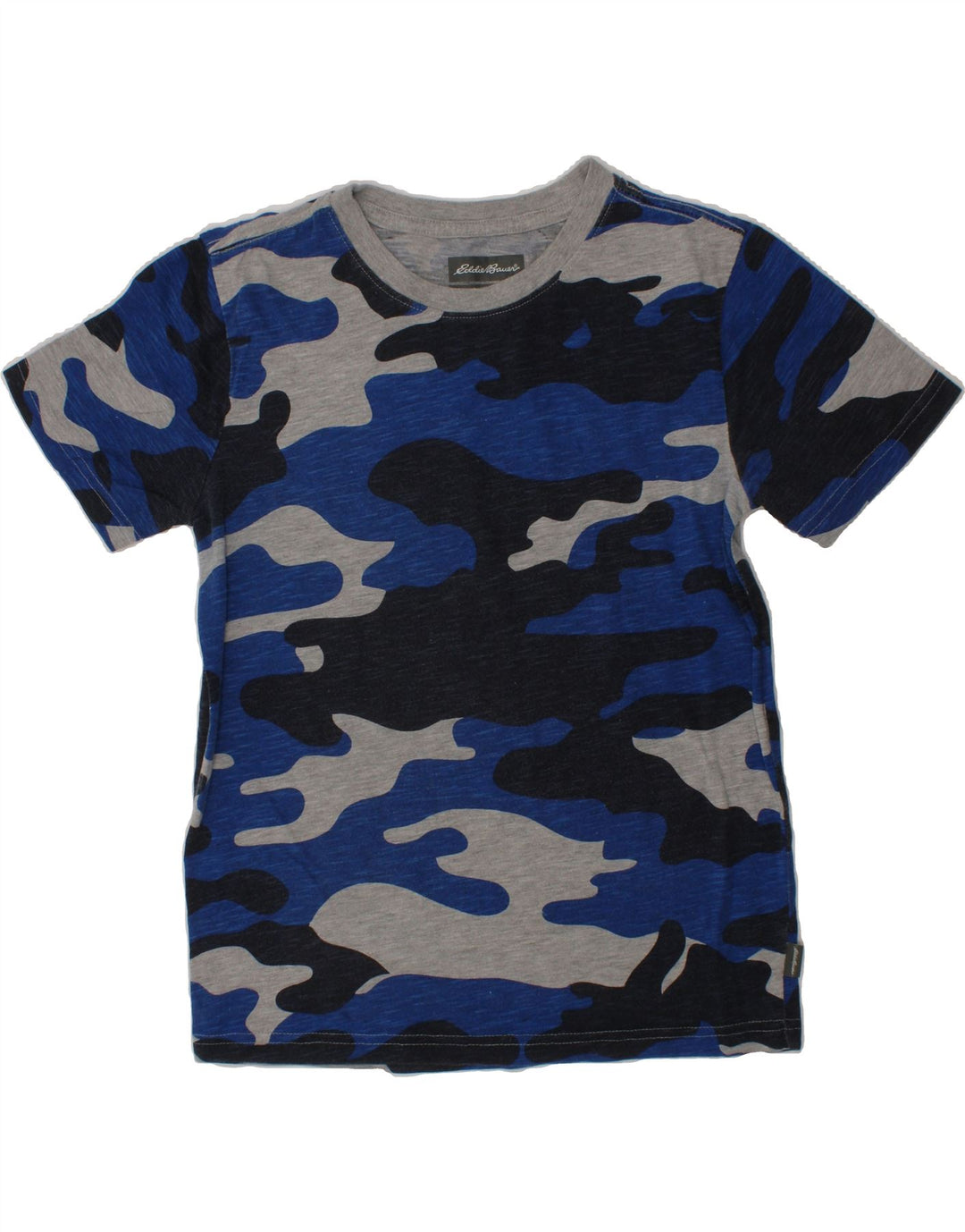 EDDIE BAUER Boys T-Shirt Top 10-11 Years Medium  Blue Camouflage Army Vintage Eddie Bauer and Second-Hand Eddie Bauer from Messina Hembry 