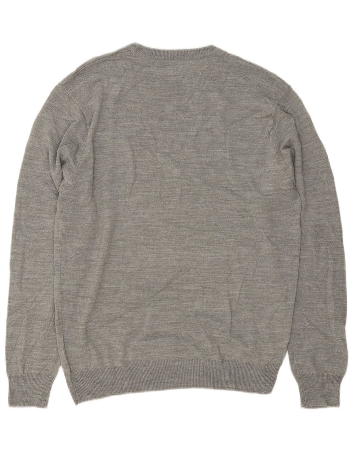 Pierre Cardin Herren-Pullover mit Rundhalsausschnitt, großes graues Acryl