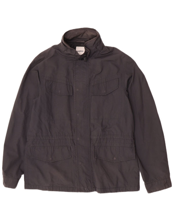 Aspesi Damen Utility-Jacke UK 18 XL Marineblau Polyamid